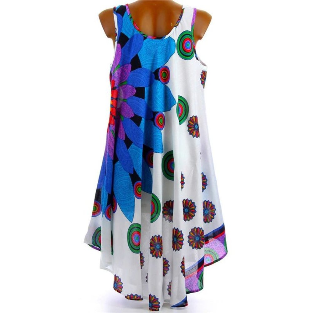 Boho Dress Irregular Hem 2X See Measurements